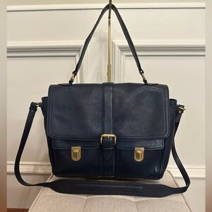 Marc Jacobs Navy Blue Lola Satchel Bag Gold Hardware Rare Vintage Aesthetic